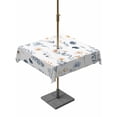 thumbnail image 1 of Outdoor Tablecloth with Umbrella Hole and Zipper, Blue Yellow Spring Floral Square Table Cloth 54x54 Inch Waterproof Tablecloth, Watercolor Botanical Flowers Picnic Table Cover for Patio Camping, 1 of 7