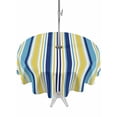 thumbnail image 1 of Outdoor Tablecloth with Umbrella Hole and Zipper, Blue Yellow Striped Round Table Cloth 54 Inch Waterproof Tablecloth, Colorful Ombre Abstract Stripes Picnic Table Cover for Patio Camping, 1 of 7