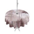 thumbnail image 1 of Outdoor Tablecloth with Umbrella Hole Zipper Boho Pines Round Tablecloth 60" Waterproof Outside Table Cloth Fogged Mist Forest Dusty Rose Mountain Vintage Patio Table Cover Tablecloths for Picnic, 1 of 8
