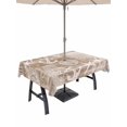thumbnail image 1 of Outdoor Tablecloth with Umbrella Hole & Zipper, Brown Anchor Nautical Rectangle Tablecloth 60x120 Inch, Coastal Beach Coral Starfish Patio Table Cover Waterproof Table Cloth for Picnic/Party, 1 of 7