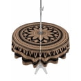 thumbnail image 1 of Outdoor Tablecloth with Umbrella Hole and Zipper, Brown Ethnic Flower Round Table Cloth 54 Inch Waterproof Tablecloth, Abstract National Boho Geometric Picnic Table Cover for Patio Camping, 1 of 7