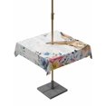 thumbnail image 1 of Outdoor Tablecloth with Umbrella Hole and Zipper, Bunny Easter Square Table Cloth 54x54 Inch Waterproof Tablecloth, Spring Floral Blue Leaves Watercolor Picnic Table Cover for Patio Camping, 1 of 7