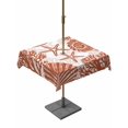 thumbnail image 1 of Outdoor Tablecloth with Umbrella Hole & Zipper, Burnt Orange Coastal Starfish Square Tablecloth 54x54 Inch, Summer Coral Shell Nautical Beach Patio Table Cover Waterproof Table Cloth for Picnic/Party, 1 of 7
