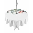 thumbnail image 1 of Outdoor Tablecloth with Umbrella Hole and Zipper, Christmas Eucalyptus Round Table Cloth 54 Inch Waterproof Tablecloth, Xmas Botanical Weeping Berry Pine Cones Picnic Table Cover for Patio Camping, 1 of 7