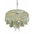 thumbnail image 1 of Outdoor Tablecloth with Umbrella Hole and Zipper, Christmas Green Round Table Cloth 60 Inch Waterproof Tablecloth, Xmas Winter Snowflakes New Year Holiday Picnic Table Cover for Patio Camping, 1 of 7