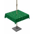 thumbnail image 1 of Outdoor Tablecloth with Umbrella Hole and Zipper, Christmas Green Square Table Cloth 54x54 Inch Waterproof Tablecloth, Winter Snowflakes Xmas Retro Picnic Table Cover for Patio Camping, 1 of 7