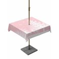 thumbnail image 1 of Outdoor Tablecloth with Umbrella Hole and Zipper, Christmas Pink Square Table Cloth 60x60 Inch Waterproof Tablecloth, White Xmas Tree Elk Winter Snowflake Picnic Table Cover for Patio Camping, 1 of 7