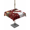 thumbnail image 1 of Outdoor Tablecloth with Umbrella Hole and Zipper, Christmas Plaid Square Table Cloth 60x60 Inch Waterproof Tablecloth, Red Snowman Xmas Tree Snowflake Buffalo Picnic Table Cover for Patio Camping, 1 of 7