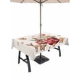 thumbnail image 1 of Outdoor Tablecloth with Umbrella Hole and Zipper, Christmas Rectangle Table Cloth 54x80 Inch Waterproof Tablecloth, Winter Deer Ice Cream Cookies Star Pine Needle Picnic Table Cover for Patio Camping, 1 of 7