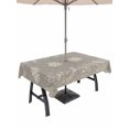 thumbnail image 1 of Outdoor Tablecloth with Umbrella Hole and Zipper, Christmas Snowflakes Rectangle Table Cloth 60x84 Inch Waterproof Tablecloth, Winter Xmas Pine Leaf Grey on Linen Picnic Table Cover for Patio Camping, 1 of 7