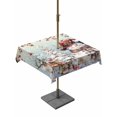 thumbnail image 1 of Outdoor Tablecloth with Umbrella Hole and Zipper, Christmas Snowman Square Table Cloth 54x54 Inch Waterproof Tablecloth, Xmas Tree Snowflake Eucalyptus Picnic Table Cover for Patio Camping, 1 of 7