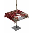 thumbnail image 1 of Outdoor Tablecloth with Umbrella Hole and Zipper, Christmas Snowman Square Table Cloth 60x60 Inch Waterproof Tablecloth, Xmas Snowflake Elk Tree Balls Red Plaid Picnic Table Cover for Patio Camping, 1 of 7
