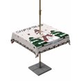 thumbnail image 1 of Outdoor Tablecloth with Umbrella Hole and Zipper, Christmas Snowman Square Table Cloth 60x60 Inch Waterproof Tablecloth, Xmas Tree Snowflake Burlap Winter Picnic Table Cover for Patio Camping, 1 of 7