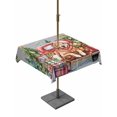 thumbnail image 1 of Outdoor Tablecloth with Umbrella Hole and Zipper, Christmas Square Table Cloth 54x54 Inch Waterproof Tablecloth, Winter Xmas Tree Gingerbread Dogs Red Truck Grey Picnic Table Cover for Patio Camping, 1 of 7