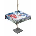 thumbnail image 1 of Outdoor Tablecloth with Umbrella Hole and Zipper, Christmas Square Table Cloth 54x54 Inch Waterproof Tablecloth, Xmas Snowman Tree Snowflake Pine Cones Picnic Table Cover for Patio Camping, 1 of 7