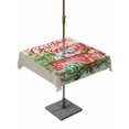 thumbnail image 1 of Outdoor Tablecloth with Umbrella Hole and Zipper, Christmas Square Table Cloth 60x60 Inch Waterproof Tablecloth, Red Truck Pine Tree Snowflake Branches Flowers Picnic Table Cover for Patio Camping, 1 of 7