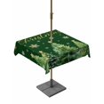 thumbnail image 1 of Outdoor Tablecloth with Umbrella Hole and Zipper, Christmas Tree Green Square Table Cloth 60x60 Inch Waterproof Tablecloth, Winter Snowflakes Xmas Pine Tree Picnic Table Cover for Patio Camping, 1 of 7