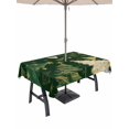 thumbnail image 1 of Outdoor Tablecloth with Umbrella Hole and Zipper, Christmas Tree Rectangle Table Cloth 54x80 Inch Waterproof Tablecloth, Green Xmas Tree Winter Picnic Table Cover for Patio Camping, 1 of 7