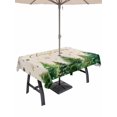 thumbnail image 1 of Outdoor Tablecloth with Umbrella Hole and Zipper, Christmas Tree Rectangle Table Cloth 54x80 Inch Waterproof Tablecloth, Winter Snowflakes Xmas Pine Tree Beige Picnic Table Cover for Patio Camping, 1 of 7