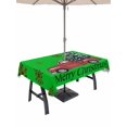 thumbnail image 1 of Outdoor Tablecloth with Umbrella Hole and Zipper, Christmas Tree Rectangle Table Cloth 60x84 Inch Waterproof Tablecloth, Red Truck Xmas Winter Snowflake Picnic Table Cover for Patio Camping, 1 of 7