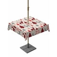 thumbnail image 1 of Outdoor Tablecloth with Umbrella Hole and Zipper, Christmas Tree Square Table Cloth 54x54 Inch Waterproof Tablecloth, Red Black Buffalo Plaid Xmas Elk Snowflake Picnic Table Cover for Patio Camping, 1 of 7