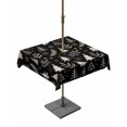 thumbnail image 1 of Outdoor Tablecloth with Umbrella Hole and Zipper, Christmas Tree Square Table Cloth 54x54 Inch Waterproof Tablecloth, Winter Xmas Pine Leaf Snowflake Black Picnic Table Cover for Patio Camping, 1 of 7