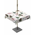 thumbnail image 1 of Outdoor Tablecloth with Umbrella Hole and Zipper, Christmas Tree Square Table Cloth 54x54 Inch Waterproof Tablecloth, Xmas Snowflake Tree Green Picnic Table Cover for Patio Camping, 1 of 7