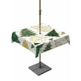 thumbnail image 1 of Outdoor Tablecloth with Umbrella Hole and Zipper, Christmas Tree Square Table Cloth 60x60 Inch Waterproof Tablecloth, White Green Xmas Tree Winter Picnic Table Cover for Patio Camping, 1 of 7