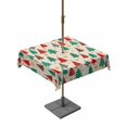 thumbnail image 1 of Outdoor Tablecloth with Umbrella Hole and Zipper, Christmas Trees Square Table Cloth 54x54 Inch Waterproof Tablecloth, Beige Xmas Tree Star Winter Holiday Picnic Table Cover for Patio Camping, 1 of 7