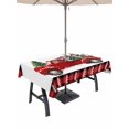 thumbnail image 1 of Outdoor Tablecloth with Umbrella Hole and Zipper, Christmas Truck Rectangle Table Cloth 60x102 Inch Waterproof Tablecloth, Xmas Tree Red Plaid Snowflake Winter Picnic Table Cover for Patio Camping, 1 of 7
