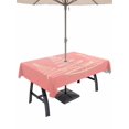 thumbnail image 1 of Outdoor Tablecloth with Umbrella Hole and Zipper, Chritsmas Tree Lights Rectangle Table Cloth 60x120 Inch Waterproof Tablecloth, Pink Xmas New Year Holiday Picnic Table Cover for Patio Camping, 1 of 7