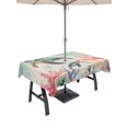 thumbnail image 1 of Outdoor Tablecloth with Umbrella Hole and Zipper, Coastal Turtle Rectangle Table Cloth 54x80 Inch Waterproof Tablecloth, Farmhouse Nautical Coral Starfish Seashells Picnic Table Cover for Patio, 1 of 7