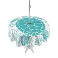 thumbnail image 1 of Outdoor Tablecloth with Umbrella Hole Zipper Coastal Turtle Round Tablecloth 54" Waterproof Outside Table Cloth Teal Green Ocean Boho Summer Beach Patio Table Cover Tablecloths for Picnic Party, 1 of 8