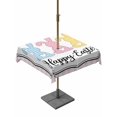 thumbnail image 1 of Outdoor Tablecloth with Umbrella Hole and Zipper, Colorful Rabbits Square Table Cloth 54x54 Inch Waterproof Tablecloth, Happy Easter Cartoon Animal Pink Plaid Picnic Table Cover for Patio Camping, 1 of 7