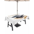 thumbnail image 1 of Outdoor Tablecloth with Umbrella Hole and Zipper, Congratulation Hat Rectangle Table Cloth 54x80 Inch Waterproof Tablecloth, Modern Abstract Art Celebration Picnic Table Cover for Patio Camping, 1 of 7