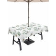 thumbnail image 1 of Outdoor Tablecloth with Umbrella Hole and Zipper, Daisy Rectangle Table Cloth 54x80 Inch Waterproof Tablecloth, Spring Eucalyptus Leaves Flowers Botanical Country Picnic Table Cover for Patio Camping, 1 of 7