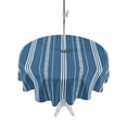 thumbnail image 1 of Outdoor Tablecloth with Umbrella Hole & Zipper, Dark Blue Stripes Round Tablecloth 54 Inch, Modern Abstract Striped Minimalist Farmhouse Patio Table Cover Waterproof Table Cloth for Picnic/Party, 1 of 7