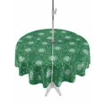 thumbnail image 1 of Outdoor Tablecloth with Umbrella Hole Zipper Dark Green Boho Floral Round Tablecloth 60" Waterproof Outside Table Cloth Abstract Art Flowers Botanical Patio Table Cover Tablecloths for Picnic Party, 1 of 8