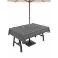 thumbnail image 1 of Outdoor Tablecloth with Umbrella Hole & Zipper, Dark Grey Rectangle Tablecloth 60x84 Inch, Modern Geometric Abstract Art Aesthetics Patio Table Cover Waterproof Table Cloth for Picnic/Party, 1 of 7