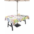 thumbnail image 1 of Outdoor Tablecloth with Umbrella Hole and Zipper, Easter Bunny Rectangle Table Cloth 54x80 Inch Waterproof Tablecloth, Colorful Easter Eggs Spring Pink Peach Flowers Picnic Table Cover for Patio, 1 of 7