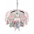 thumbnail image 1 of Outdoor Tablecloth with Umbrella Hole and Zipper, Easter Bunny Round Table Cloth 54 Inch Waterproof Tablecloth, Colorful Eggs Cute Rabbit Pink White Plaid Picnic Table Cover for Patio Camping, 1 of 7