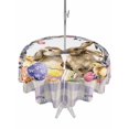 thumbnail image 1 of Outdoor Tablecloth with Umbrella Hole and Zipper, Easter Bunny Round Table Cloth 54 Inch Waterproof Tablecloth, Spring Easter Eggs Chick Floral Purple Check Picnic Table Cover for Patio Camping, 1 of 7