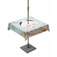 thumbnail image 1 of Outdoor Tablecloth with Umbrella Hole and Zipper, Easter Bunny Square Table Cloth 60x60 Inch Waterproof Tablecloth, Easter Eggs Spring Farmhouse Wood Grain Teal Blue Picnic Table Cover for Patio, 1 of 7