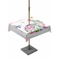thumbnail image 1 of Outdoor Tablecloth with Umbrella Hole and Zipper, Easter Bunny Square Table Cloth 60x60 Inch Waterproof Tablecloth, Spring Flower Daisy Tulips Pastoral Butterfly Picnic Table Cover for Patio Camping, 1 of 7