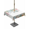 thumbnail image 1 of Outdoor Tablecloth with Umbrella Hole and Zipper, Easter Eggs Square Table Cloth 54x54 Inch Waterproof Tablecloth, Bunny Eucalyptus Leaves Spring Flower Plant Picnic Table Cover for Patio Camping, 1 of 7