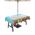 thumbnail image 1 of Outdoor Tablecloth with Umbrella Hole and Zipper, Easter Rectangle Table Cloth 52x70 Inch Waterproof Tablecloth, Bunny Colorful Eggs Spring Floral Botanical Picnic Table Cover for Patio Camping, 1 of 7