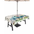 thumbnail image 1 of Outdoor Tablecloth with Umbrella Hole and Zipper, Easter Rectangle Table Cloth 52x70 Inch Waterproof Tablecloth, Green Plaid Blue Truck Eggs Bunny Rustic Picnic Table Cover for Patio Camping, 1 of 7