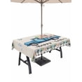thumbnail image 1 of Outdoor Tablecloth with Umbrella Hole and Zipper, Easter Rectangle Table Cloth 52x70 Inch Waterproof Tablecloth, Spring Farmhouse Truck Rabbit Eggs Floral Plaid Picnic Table Cover for Patio Camping, 1 of 7