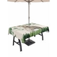 thumbnail image 1 of Outdoor Tablecloth with Umbrella Hole and Zipper, Easter Rectangle Table Cloth 60x120 Inch Waterproof Tablecloth, Country Spring Rabbit Botanical Eucalyptus Leaves Picnic Table Cover for Patio, 1 of 7