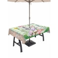 thumbnail image 1 of Outdoor Tablecloth with Umbrella Hole and Zipper, Easter Rectangle Table Cloth 60x120 Inch Waterproof Tablecloth, Spring Rabbit Botanical Flowers Eggs Plaid Picnic Table Cover for Patio Camping, 1 of 7